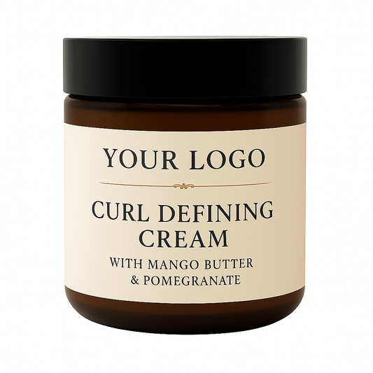 Private Label Curl Defining Cream with Mango Butter & Pomegranate | USA Manufacturer