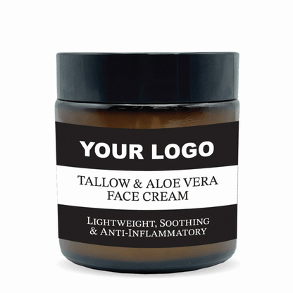 Lightweight Beef Tallow Face Cream with Aloe Vera | Private Label Manufacturer USA